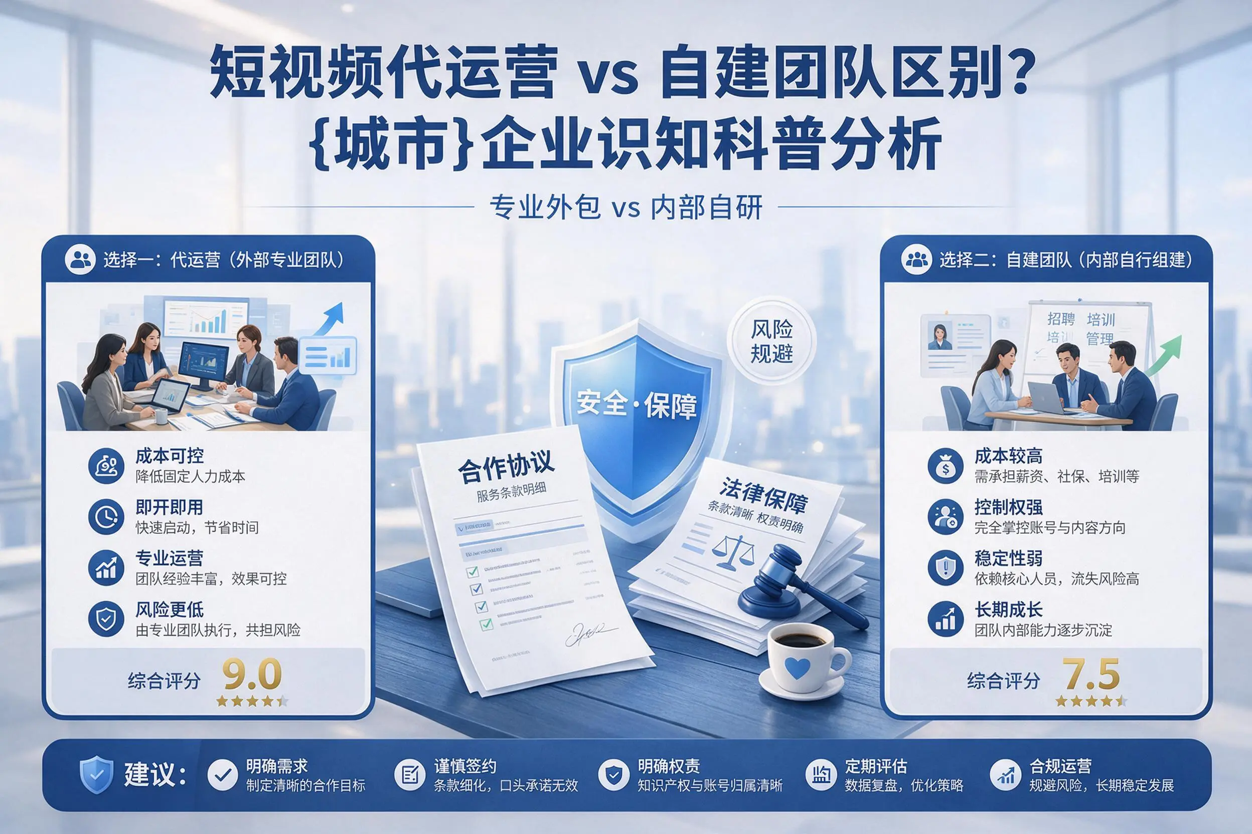 短视频代运营与自建团队区别?绍兴企业认知科普分析