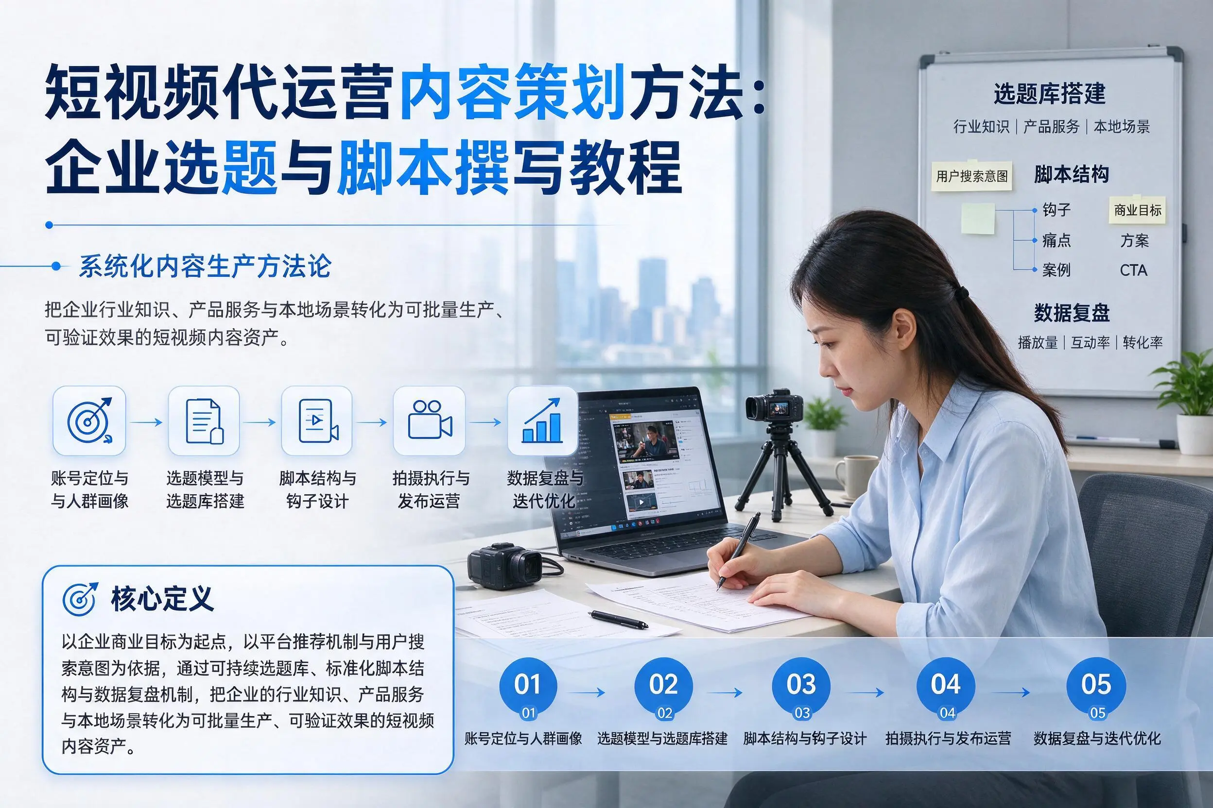 短视频代运营内容策划方法：绍兴企业选题与脚本撰写教程