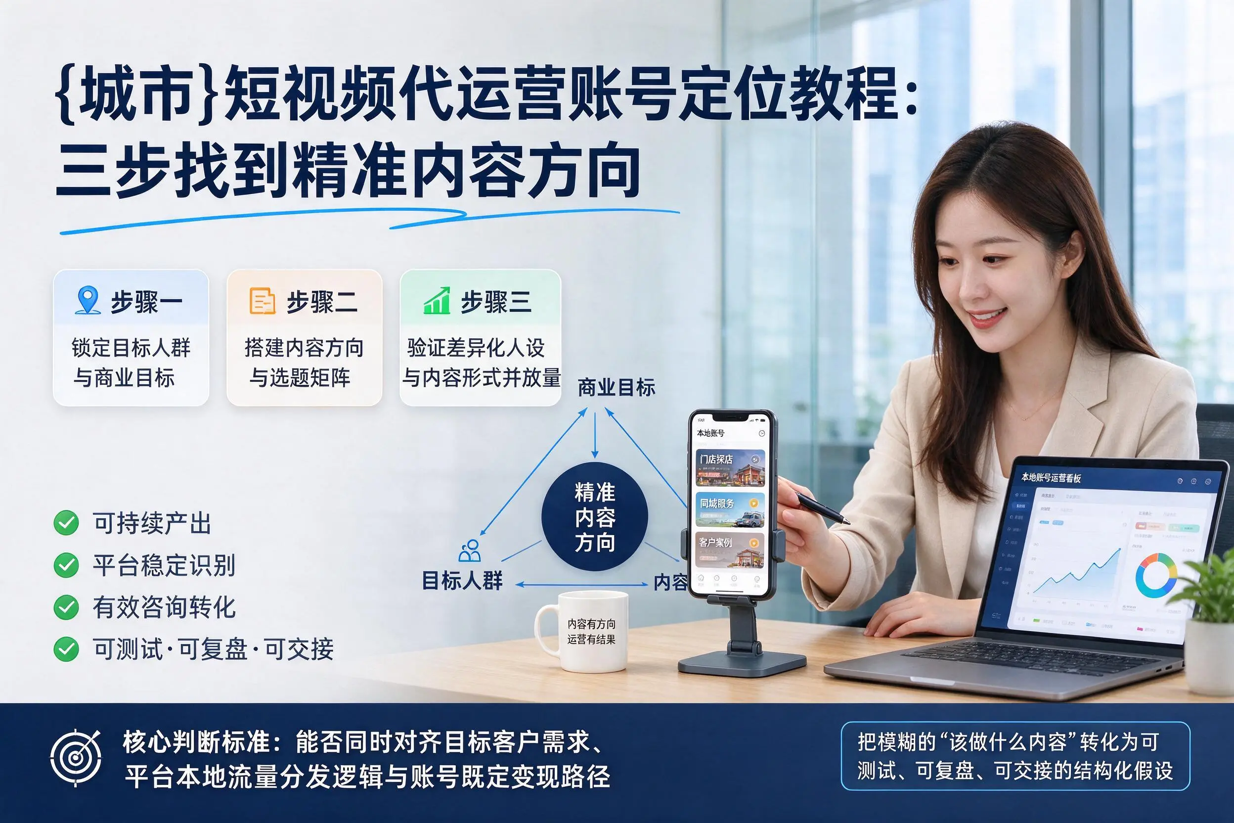绍兴短视频代运营账号定位教程：三步找到精准内容方向