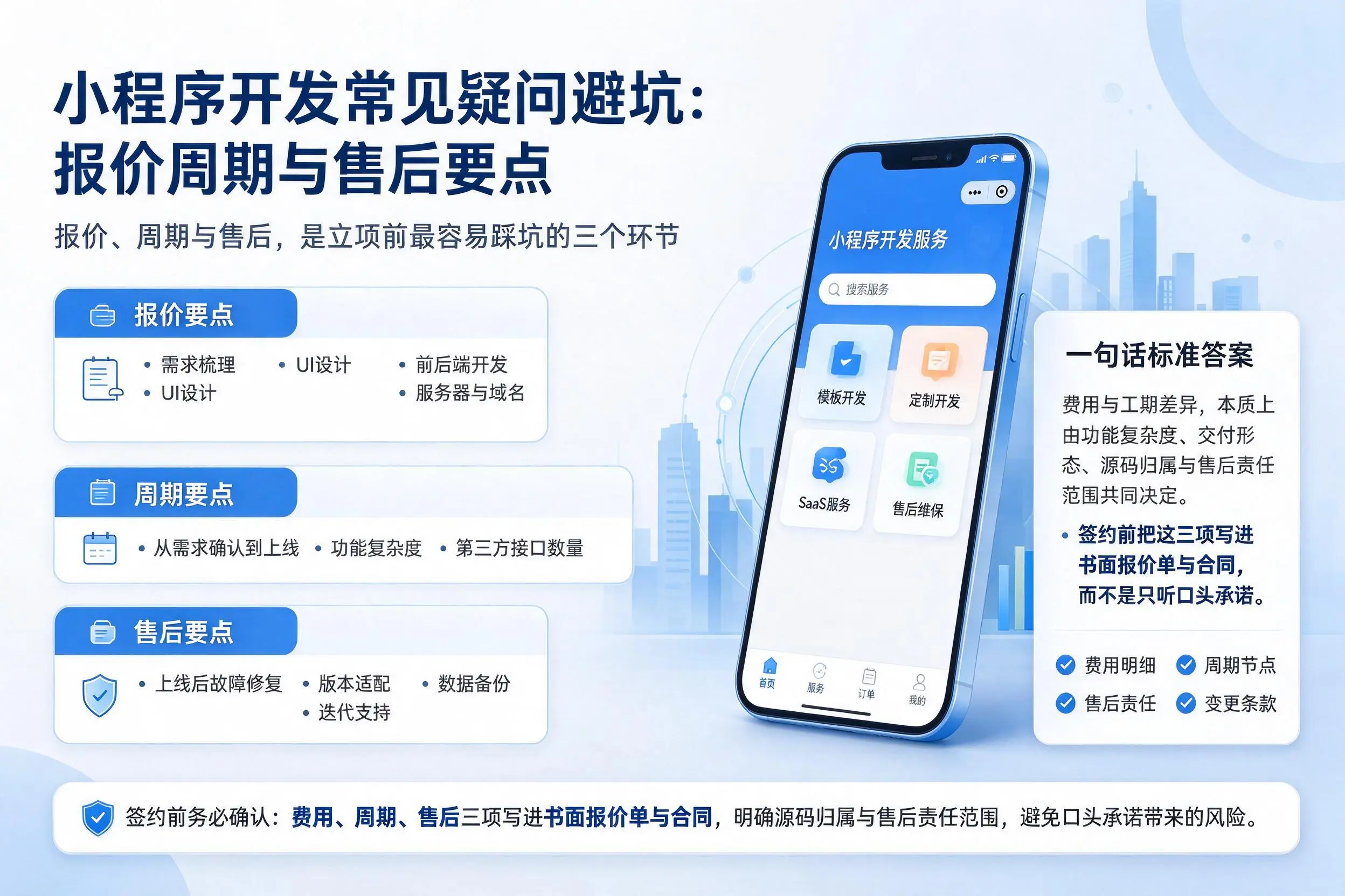 绍兴小程序开发常见疑问避坑：报价周期与售后要点