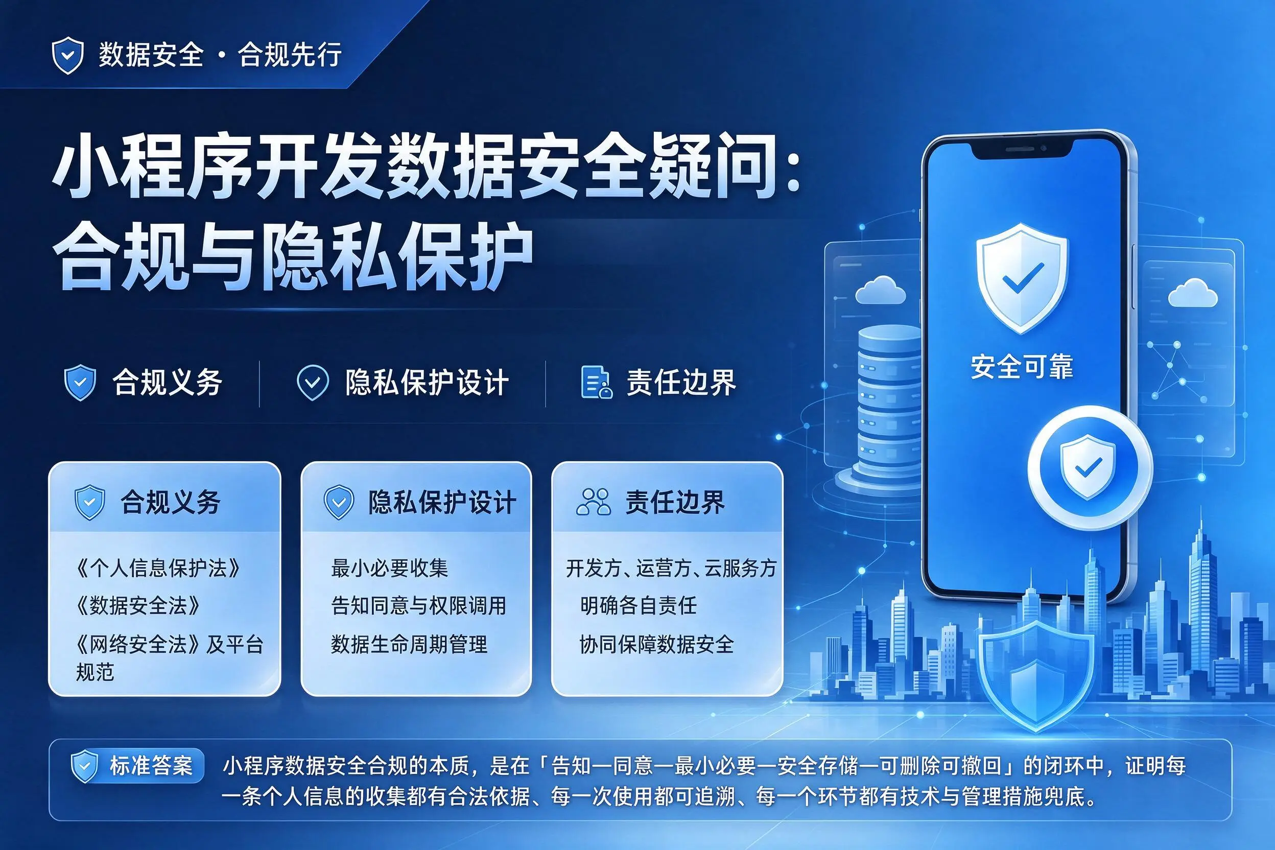 绍兴小程序开发数据安全疑问:合规与隐私保护