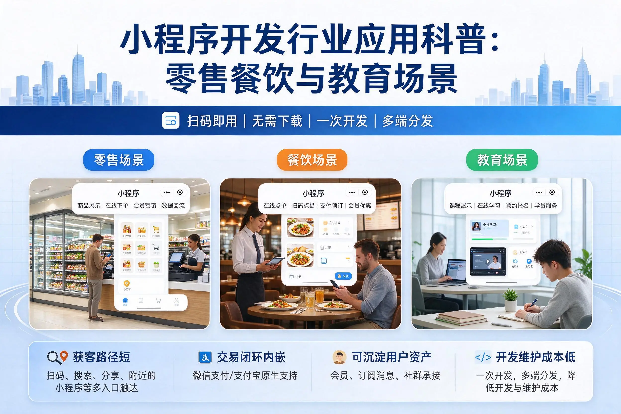 绍兴小程序开发行业应用科普：零售餐饮与教育场景