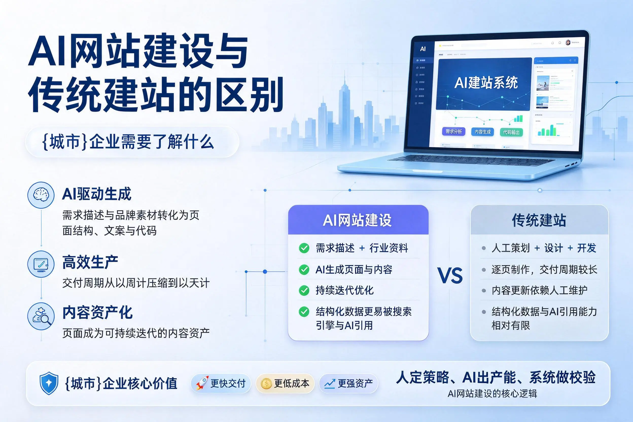 AI网站建设与传统建站的区别，绍兴企业需要了解什么
