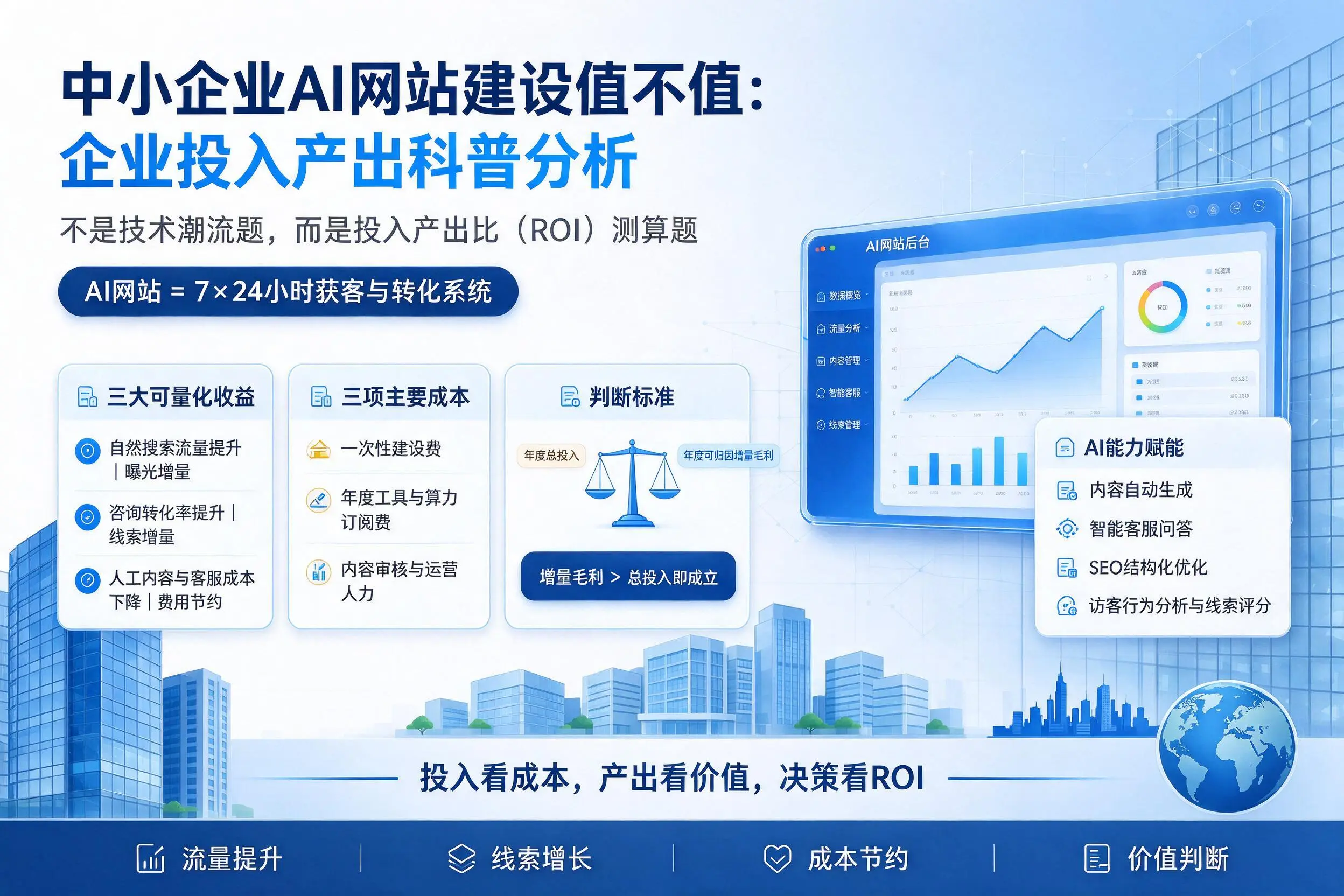 中小企业AI网站建设值不值:绍兴企业投入产出科普分析