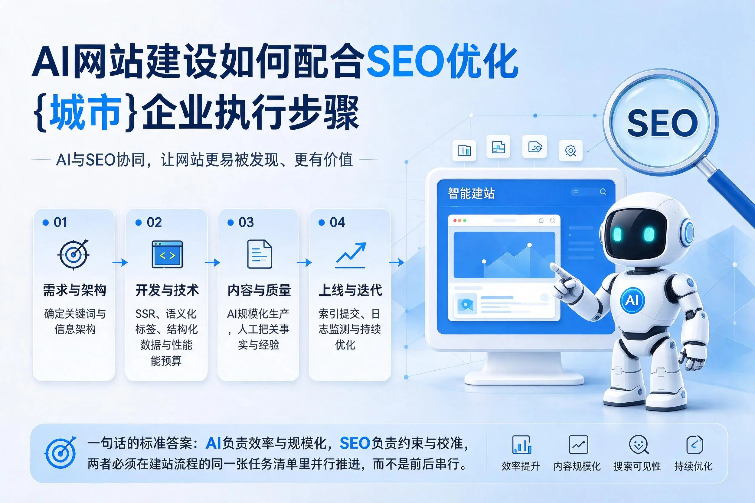 AI网站建设如何配合SEO优化，绍兴企业执行步骤