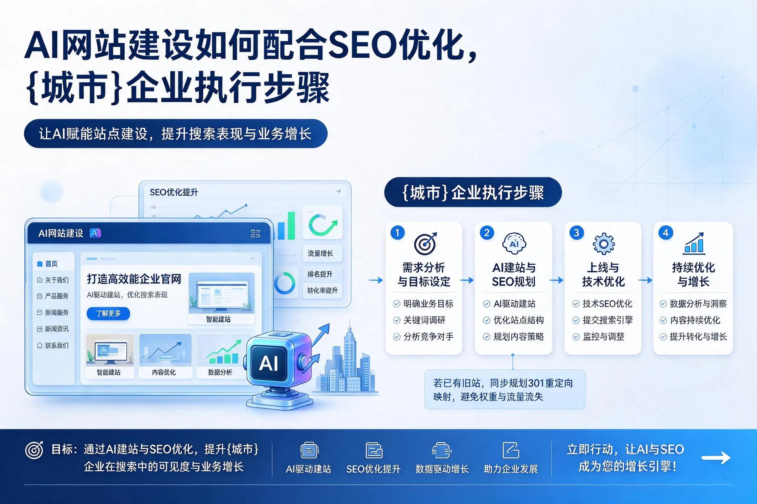 AI网站建设如何配合SEO优化，绍兴企业执行步骤