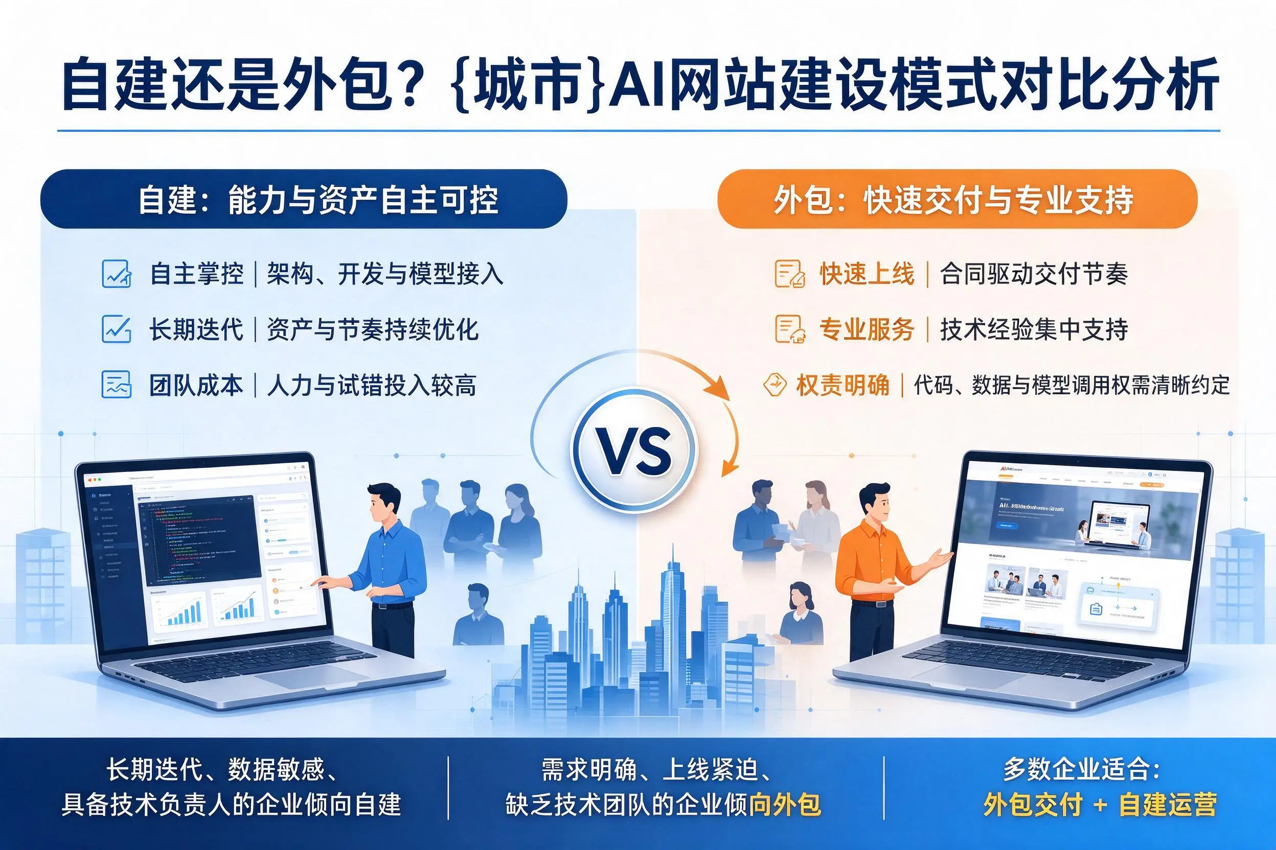 自建还是外包？绍兴AI网站建设模式对比分析