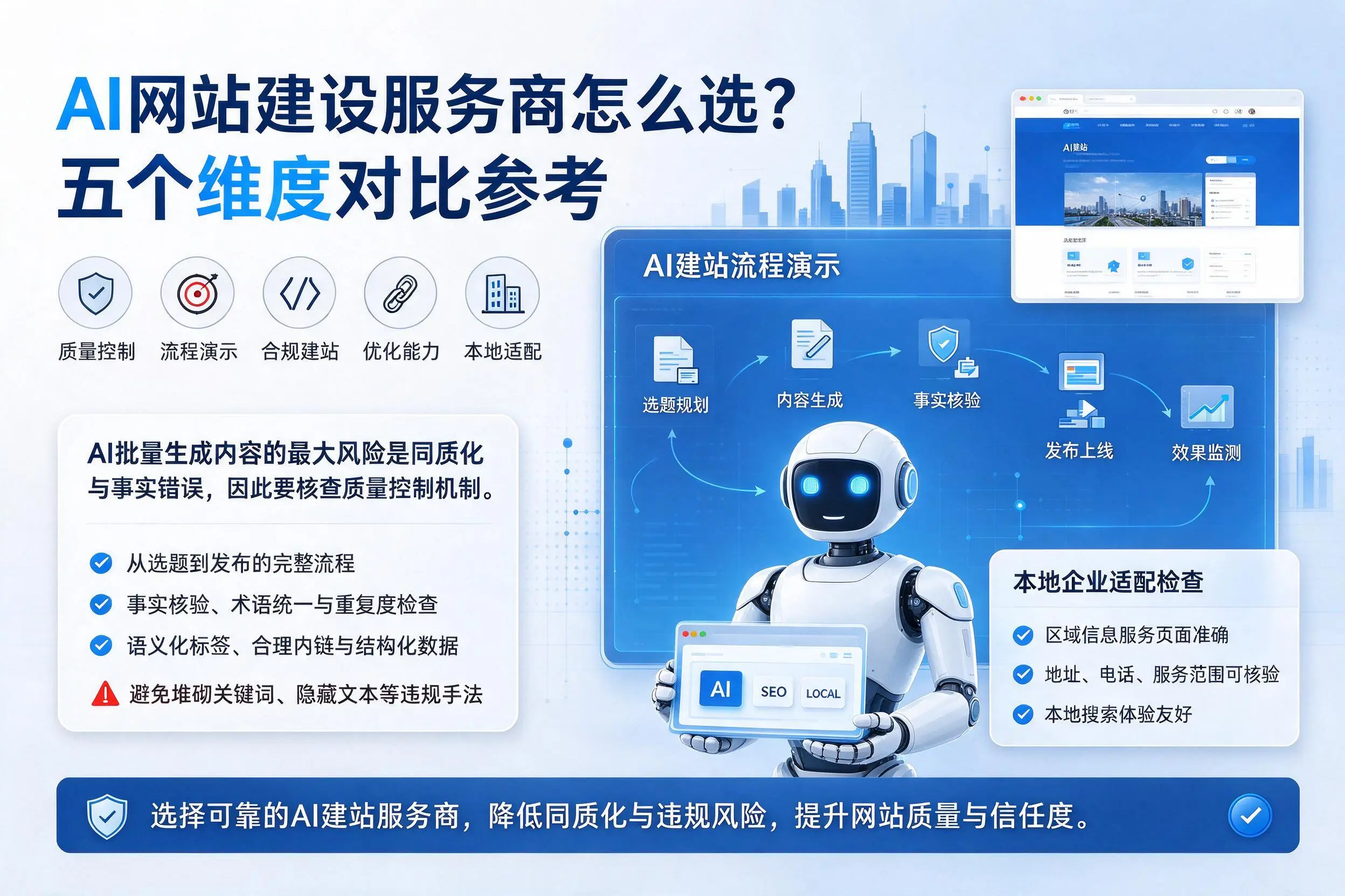 绍兴AI网站建设服务商怎么选?五个维度对比参考