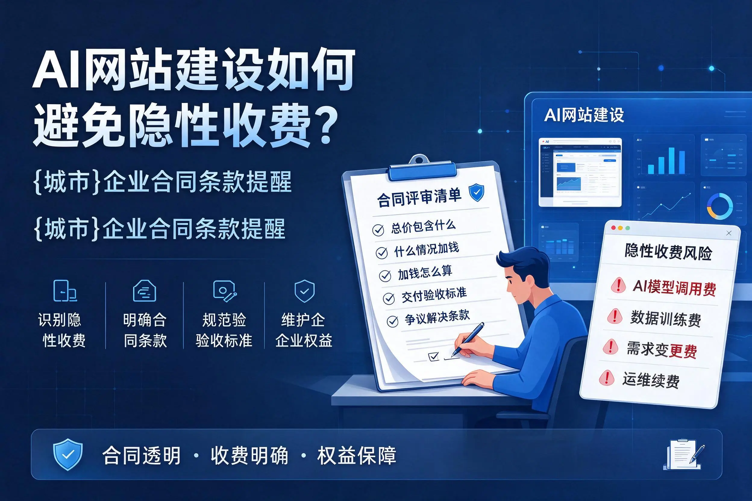 AI网站建设如何避免隐性收费？绍兴企业合同条款提醒