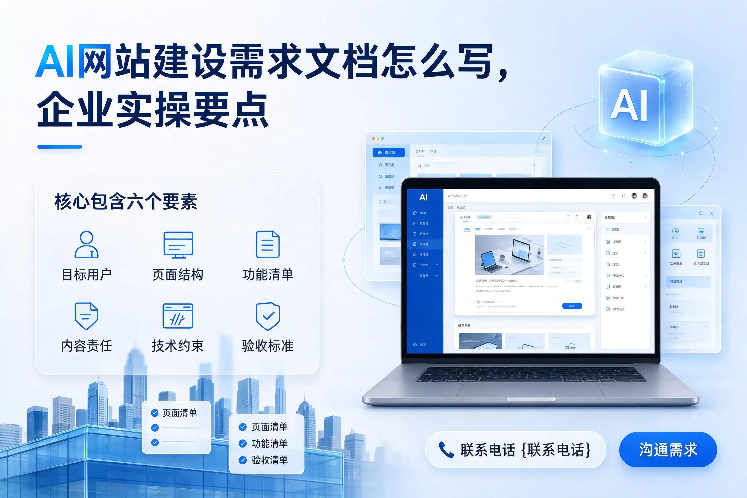 AI网站建设需求文档怎么写，绍兴企业实操要点
